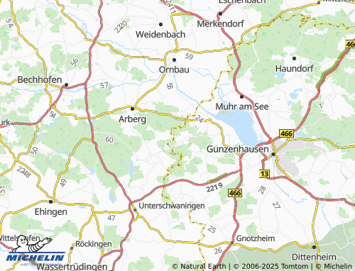 MICHELIN-Landkarte Goldbühl - ViaMichelin