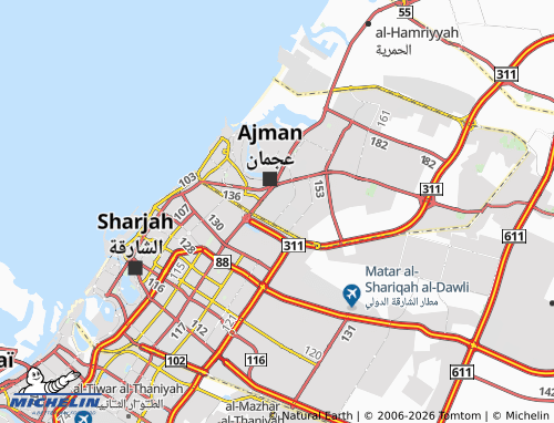 MICHELIN Ajman Industrial 2 map - ViaMichelin
