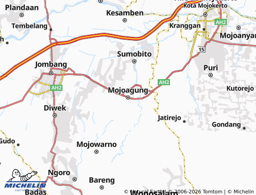 Carte MICHELIN Mojoagung - ViaMichelin