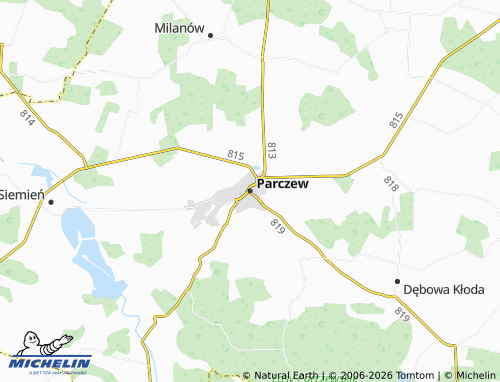 MICHELIN Parczew map - ViaMichelin