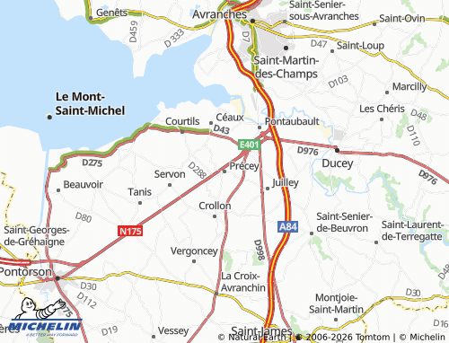 MICHELIN Précey map - ViaMichelin