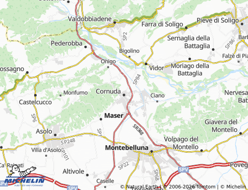 MICHELIN Cornuda map - ViaMichelin