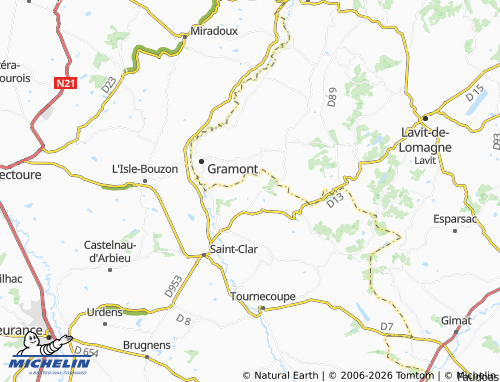 MICHELIN Saint-Créac map - ViaMichelin