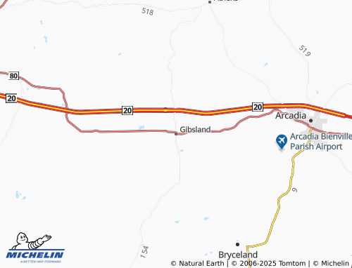 MICHELIN Gibsland map - ViaMichelin