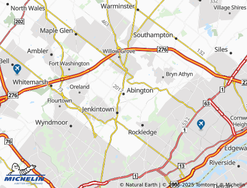 MICHELIN Abington map - ViaMichelin