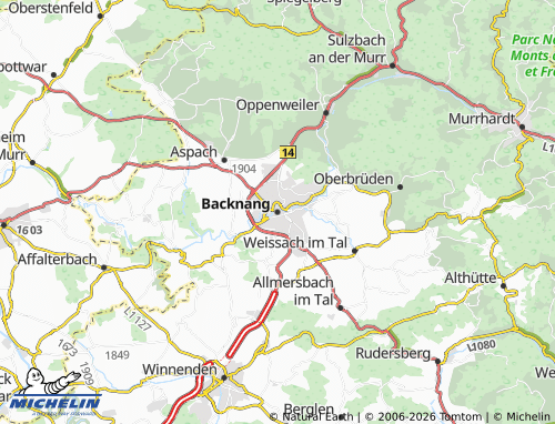 Mapa MICHELIN Backnang - ViaMichelin