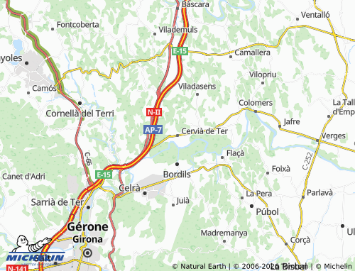 Carte MICHELIN Cervià de Ter - ViaMichelin
