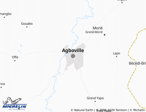MICHELIN-Landkarte Agboville - ViaMichelin