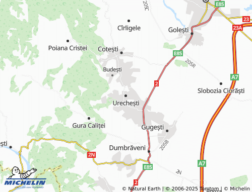 MICHELIN Urechești map - ViaMichelin