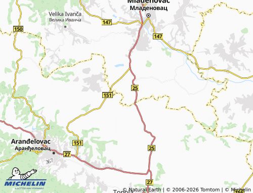 Mapa MICHELIN Beljevac - ViaMichelin
