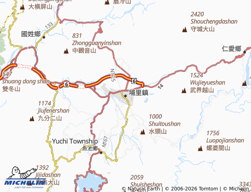 Kaart MICHELIN pu li zhen - ViaMichelin
