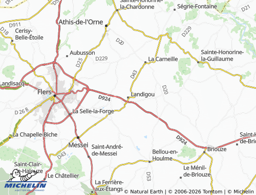 MICHELIN Landigou map - ViaMichelin