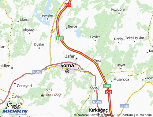 MICHELIN Zafer map - ViaMichelin