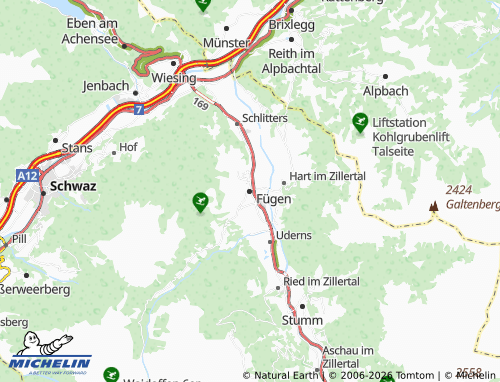 MICHELIN Fügen map - ViaMichelin
