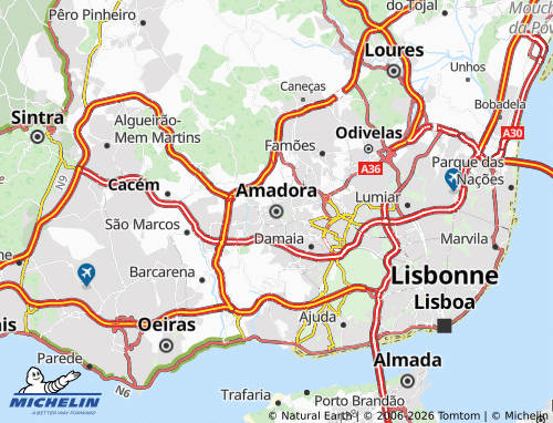 MICHELIN Amadora map - ViaMichelin