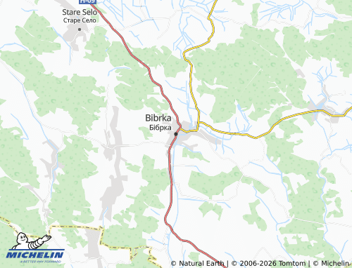 MICHELIN Bibrka map - ViaMichelin