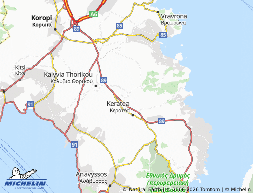 Mapa MICHELIN Kouvaras - ViaMichelin