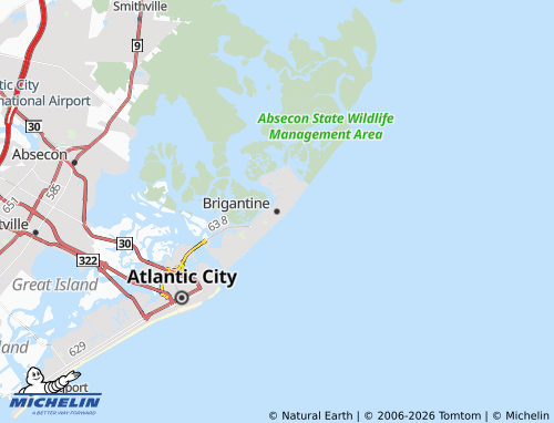 Mapa MICHELIN Brigantine - ViaMichelin