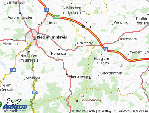 Carte MICHELIN Sankt Marienkirchen am Hausruck - ViaMichelin