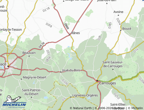MICHELIN Le Champ-de-la-Pierre map - ViaMichelin