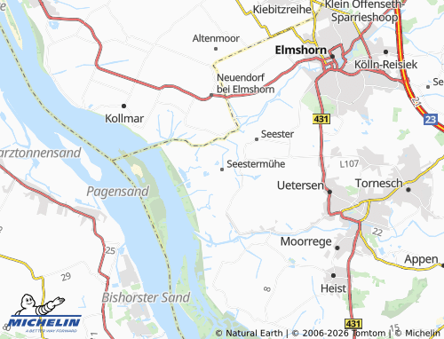 MICHELIN Seestermühe map - ViaMichelin