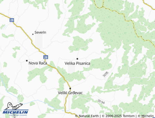 MICHELIN Velika Pisanica map - ViaMichelin