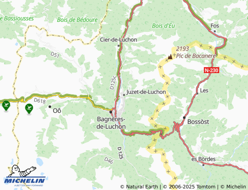MICHELIN Juzet-de-Luchon map - ViaMichelin