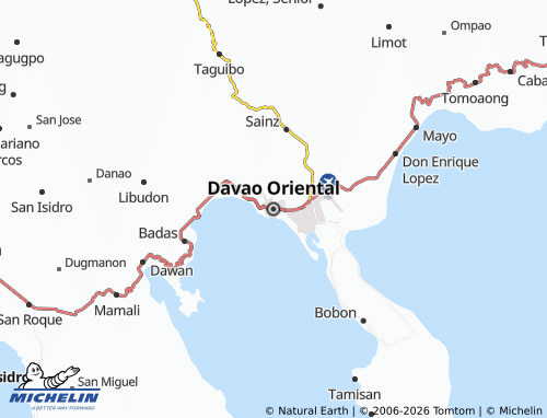 MICHELIN Davao Oriental map - ViaMichelin