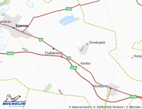 Mapa MICHELIN Csabai út - ViaMichelin