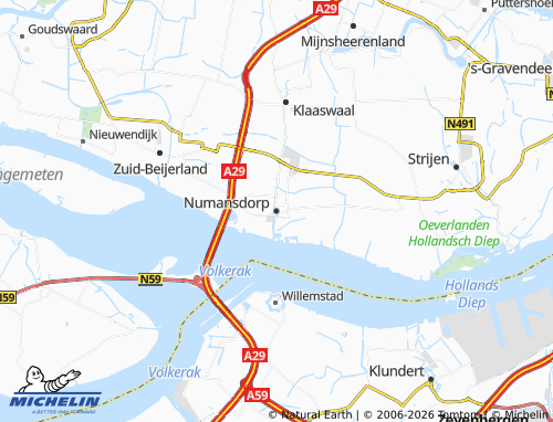 MICHELIN-Landkarte Numansdorp - ViaMichelin