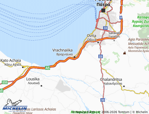 Carte MICHELIN Vrachnaiika - ViaMichelin