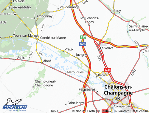 MICHELIN Juvigny map - ViaMichelin