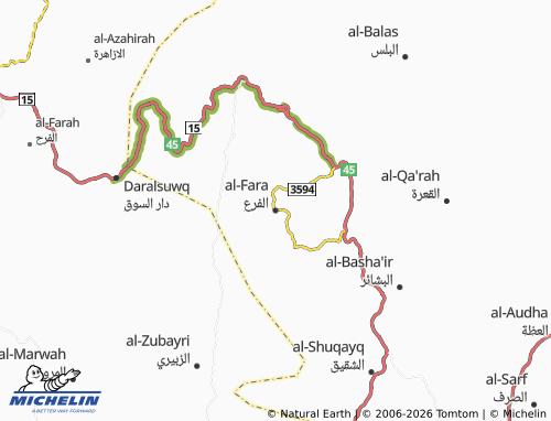 MICHELIN-Landkarte al-Fara - ViaMichelin