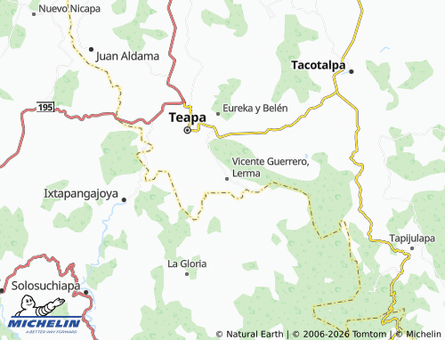 Carte MICHELIN Brisas de Puyacatengo - ViaMichelin