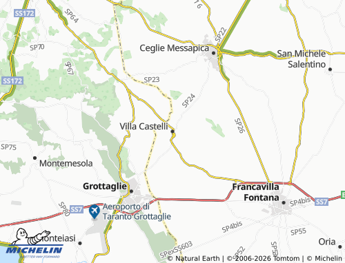 Mapa MICHELIN Villa Castelli - ViaMichelin