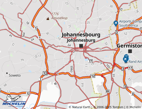 MICHELIN Crown City Extension 24 map - ViaMichelin