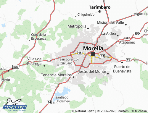 Mapa MICHELIN Manantiales de Morelia - ViaMichelin
