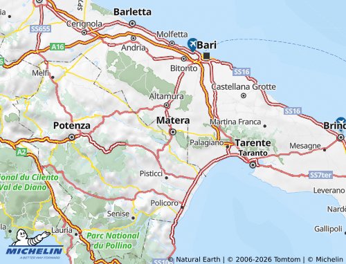 Carte MICHELIN Matera - ViaMichelin