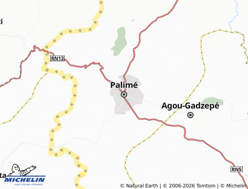 MICHELIN Palimé map - ViaMichelin
