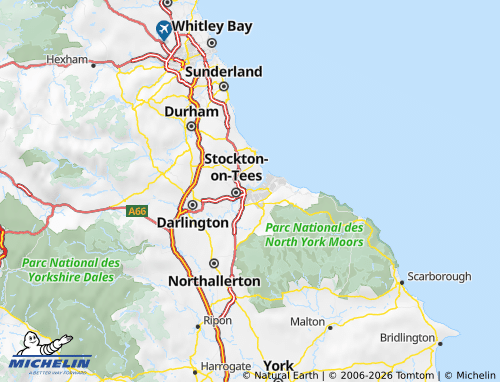 Carte MICHELIN Middlesbrough - ViaMichelin