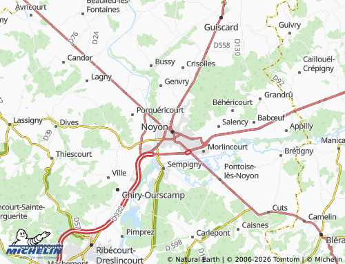 Mapa MICHELIN Noyon - ViaMichelin