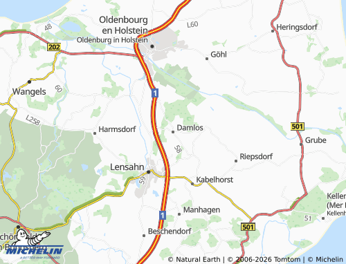 MICHELIN Damlos map - ViaMichelin