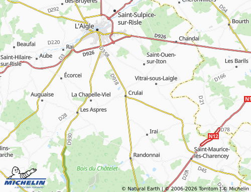 MICHELIN Crulai map - ViaMichelin