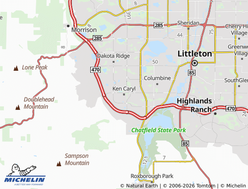 MICHELIN Ken Caryl map - ViaMichelin