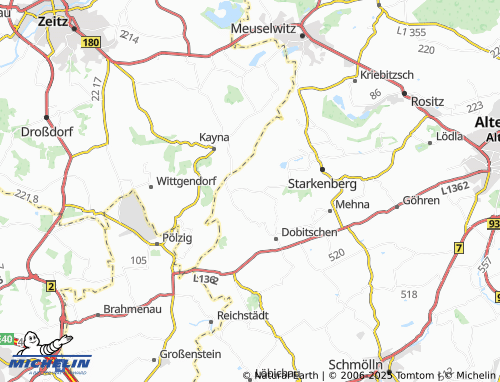 MICHELIN Naundorf map - ViaMichelin