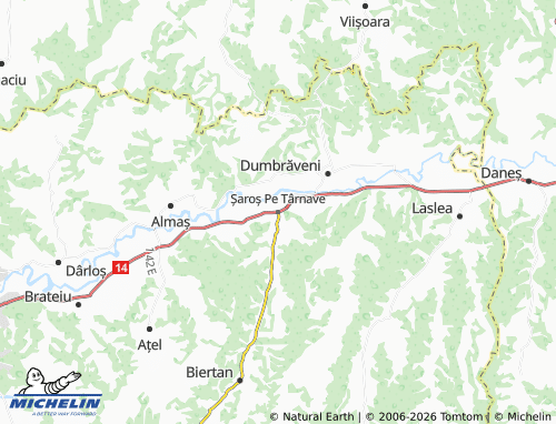 MICHELIN Șaroș Pe Târnave map - ViaMichelin