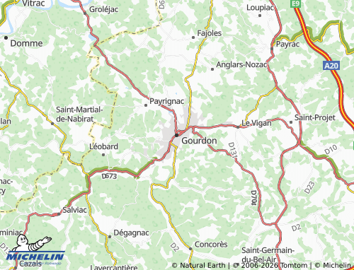 Mapa MICHELIN Gourdon - ViaMichelin
