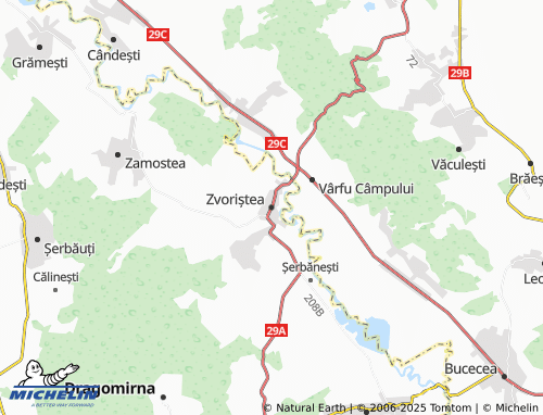 Carte MICHELIN Zvoriștea - ViaMichelin