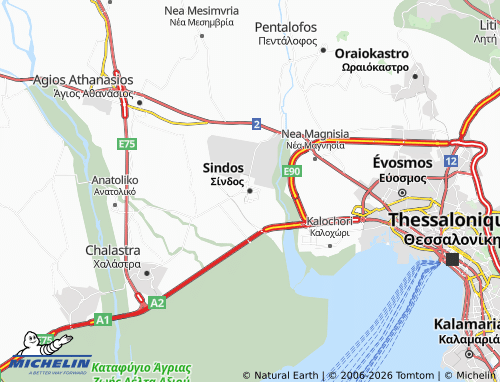MICHELIN Sindos map - ViaMichelin
