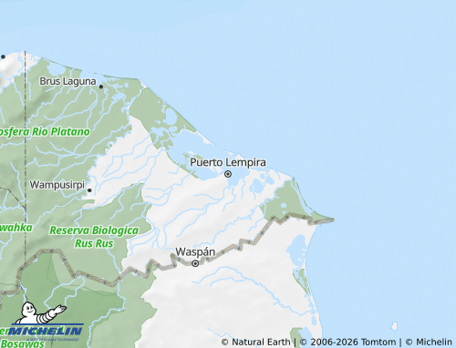 Mapa MICHELIN Gracias a Dios - ViaMichelin